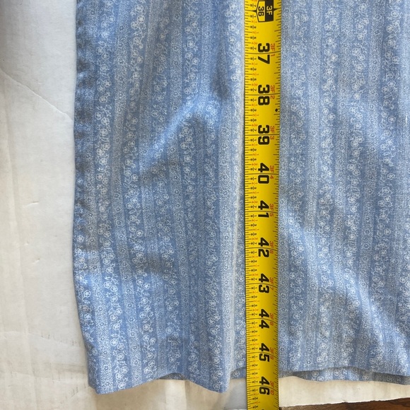 Vintage Cotton House Dress Made In USA Size 9/10  70s 80’s  Blue Floral - Picture 8 of 10